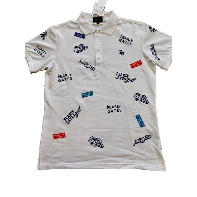 パーリーゲイツ 半袖ロゴデザインポロシャツ ホワイト（サイズ5 新品未  