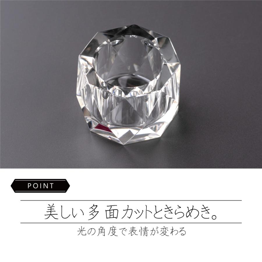 【最強配送対応】【おりんセット ブラック】仏具セット ミニ プルート クリア 5具足 2.5寸 クリスタル仏具 おしゃれ 香炉 花立 蝋燭立て 仏飯器 茶湯器_6