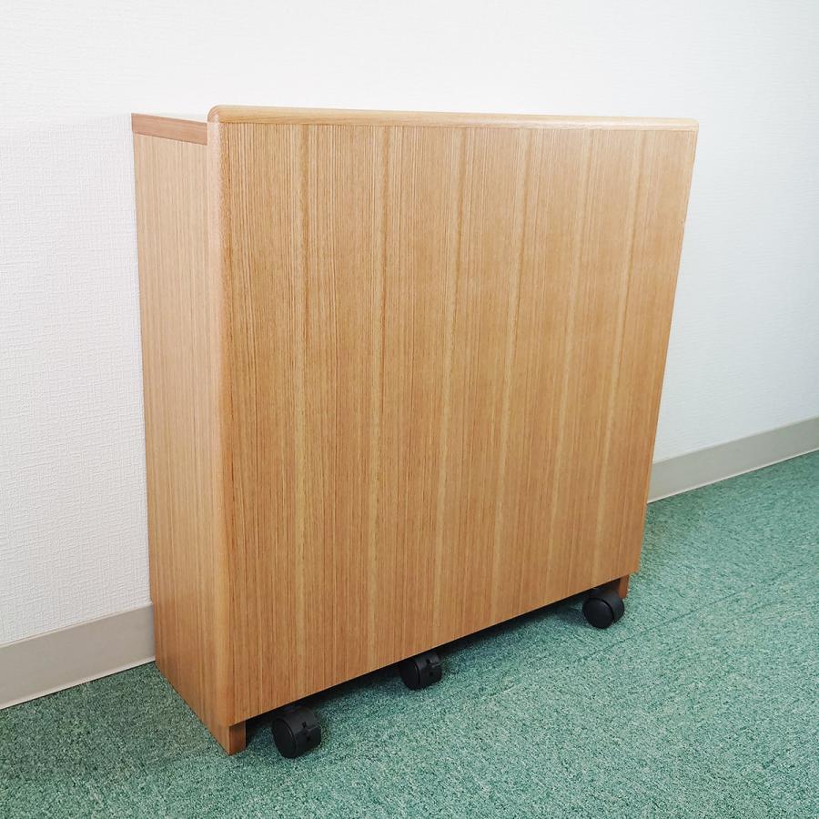 壁面収納 デスクキャビネット あっという間に変身デスク！ タモ クリア