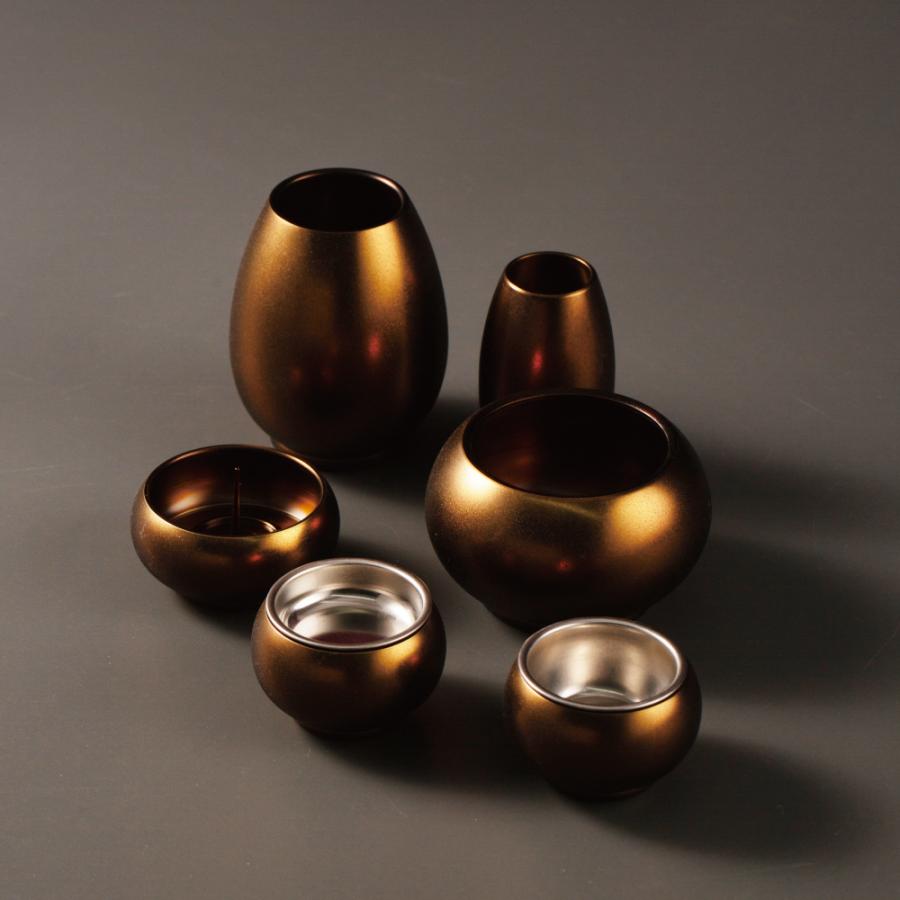 最強配送対応】仏具セット ミニ K マーキュリー 6具足 2.5寸 マット