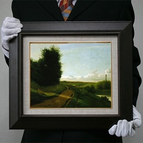 ピサロ：曳船道（マルヌ河の岸辺、荷を運ぶ小道）(Ｆ4号・333×242）