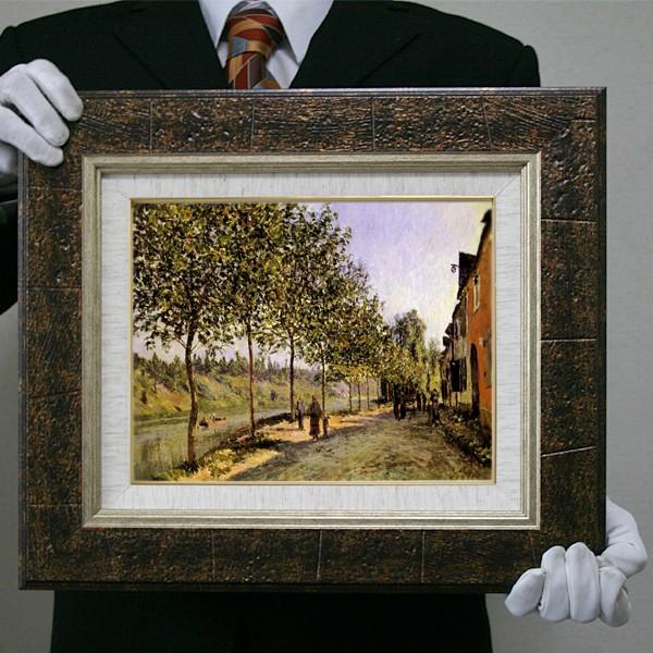 シスレー： サン＝マメス六月の朝（Ｆ6号・409×318） 美術、工芸品-日本画-楽器、手芸、コレクション