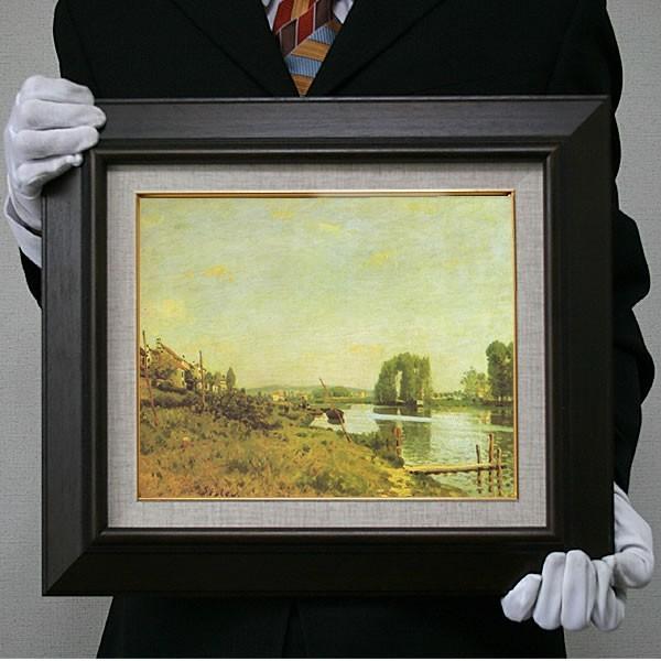 シスレー：サン=ドニ島（Ｆ10号・530×455） 美術、工芸品-日本画-楽器、手芸、コレクション