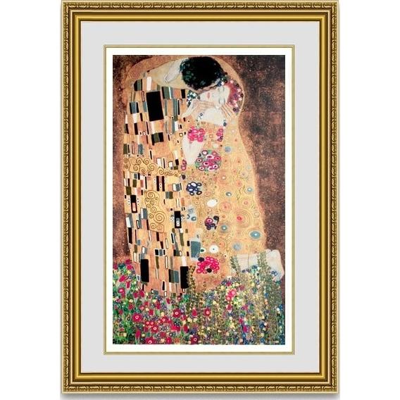 複製画販売 クリムト 接吻 額縁付き 美術・工芸品 複製画販売 クリムト 接吻 額縁付き 美術・工芸品