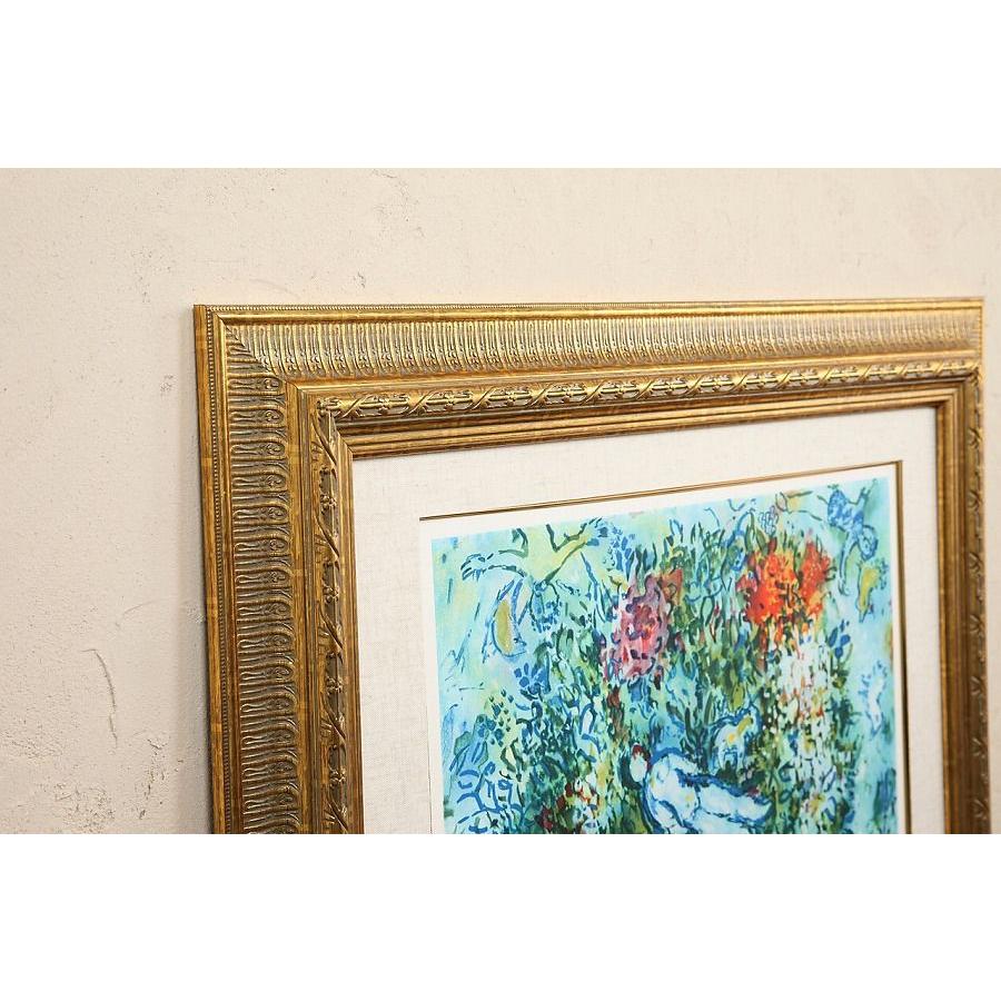絵画販売 【豪華ミュージアム仕様】 シャガール Nude Floating in a Vase 特別額装仕様の画像