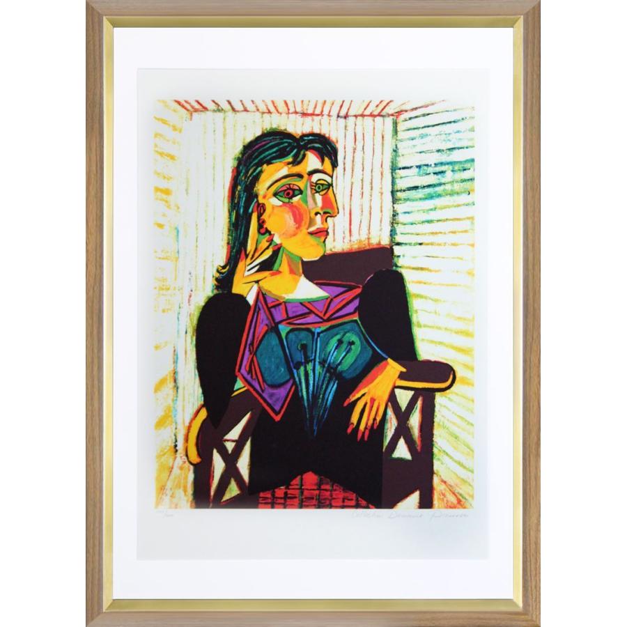 ピカソ　ドラマールの肖像　油絵複製画レプリカ　額縁 パブロ ピカソ「ドラマールの肖像」額縁4色選択可能 作品証明書