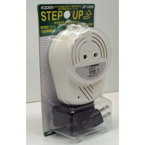 東京興電 民泊用変圧器 ステップアップトランス 定格容量100W 変換電圧100V→220V～240V JP-100K 輸入家電・民泊用変圧器 東京興電 ステップアップトランス 定格容量