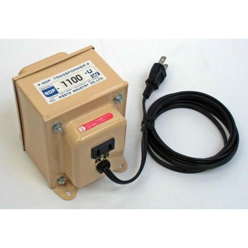 海外用変圧器 日章工業 ダウントランス 定格容量1100W 変換電圧110V