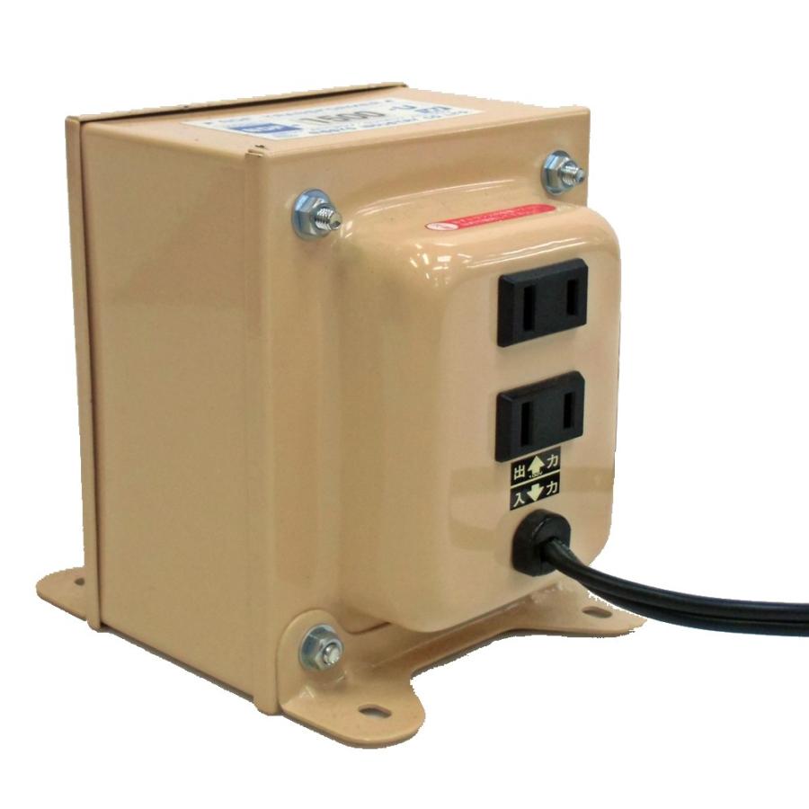 海外用変圧器 日章工業 ダウントランス 定格容量1500W 変換電圧110V