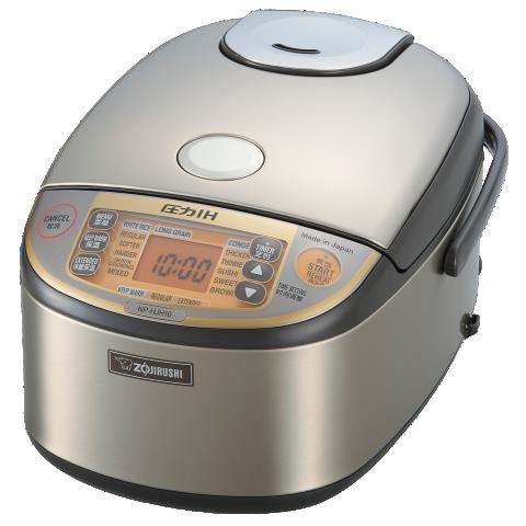 海外向け炊飯器 220V-230V仕様 象印マホービン プラチナ内釜圧力IH炊飯ジャー 極め炊き 5.5合炊き ステンレスブラウン NP-HJH10-XT｜kaigaidenkiclub