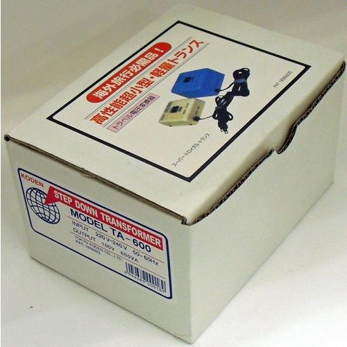 東京興電 海外用変圧器 ステップダウン トランス TA-600 海外用変圧器 東京興電 ダウントランス 定格容量600W 変換電圧220V