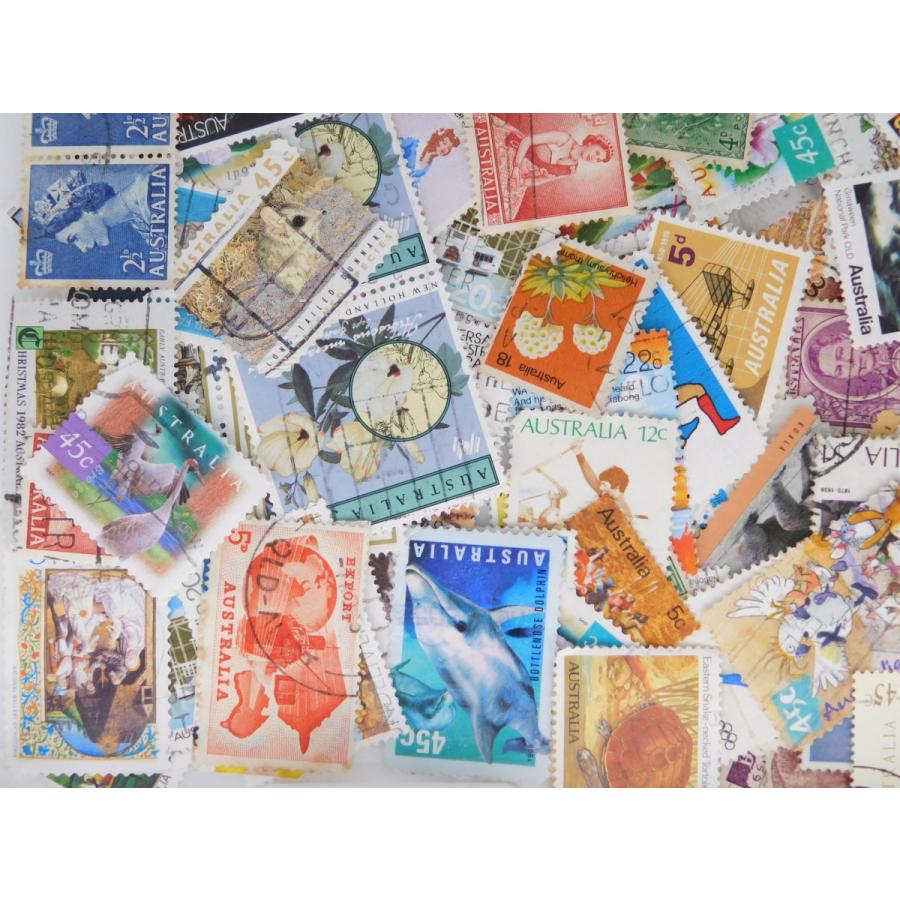 海外切手 オーストラリア ３００枚　中・大型切手が中心 記念切手　使用済切手 外国切手 コラージュ 紙もの おすそ分けに｜kaigaikittenoomise｜06