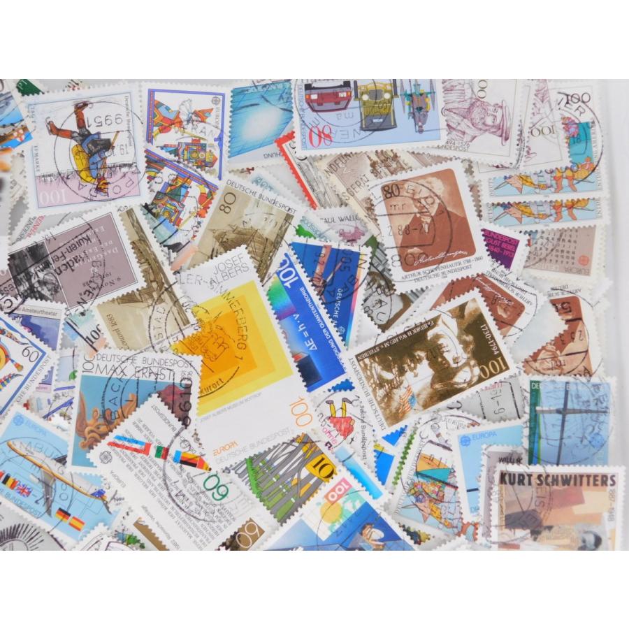 海外切手 ドイツ 300枚 中・大型切手が中心 記念切手 使用済切手