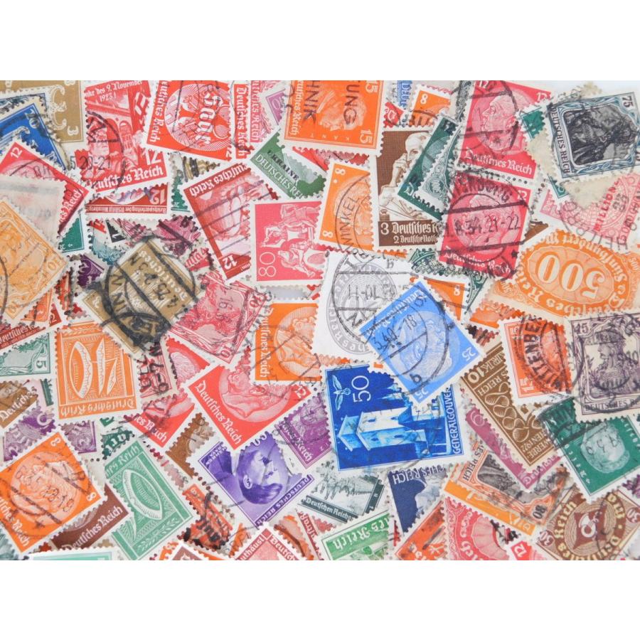 海外切手　ドイツ １０００枚　ナチス　ヒトラー　1933〜1945年　第三帝国時代　使用済切手 外国切手 コラージュ 紙もの｜kaigaikittenoomise｜09
