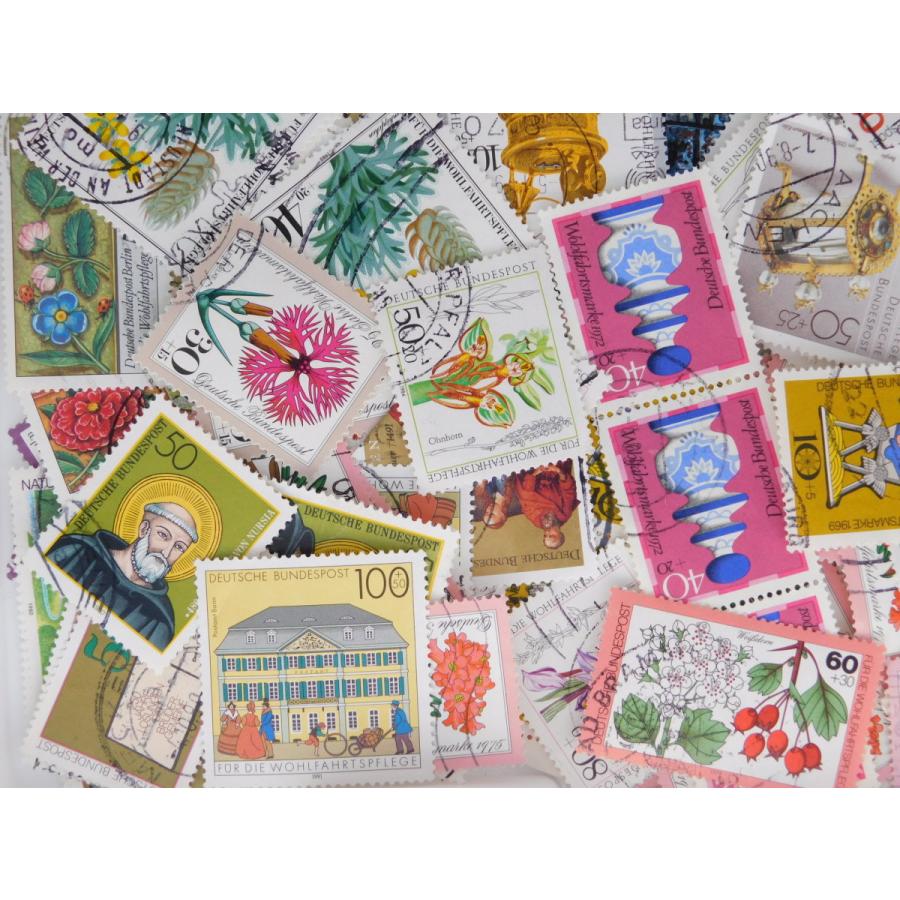 海外切手 ドイツ 100枚 寄付切手 使用済切手 外国切手 コラージュ