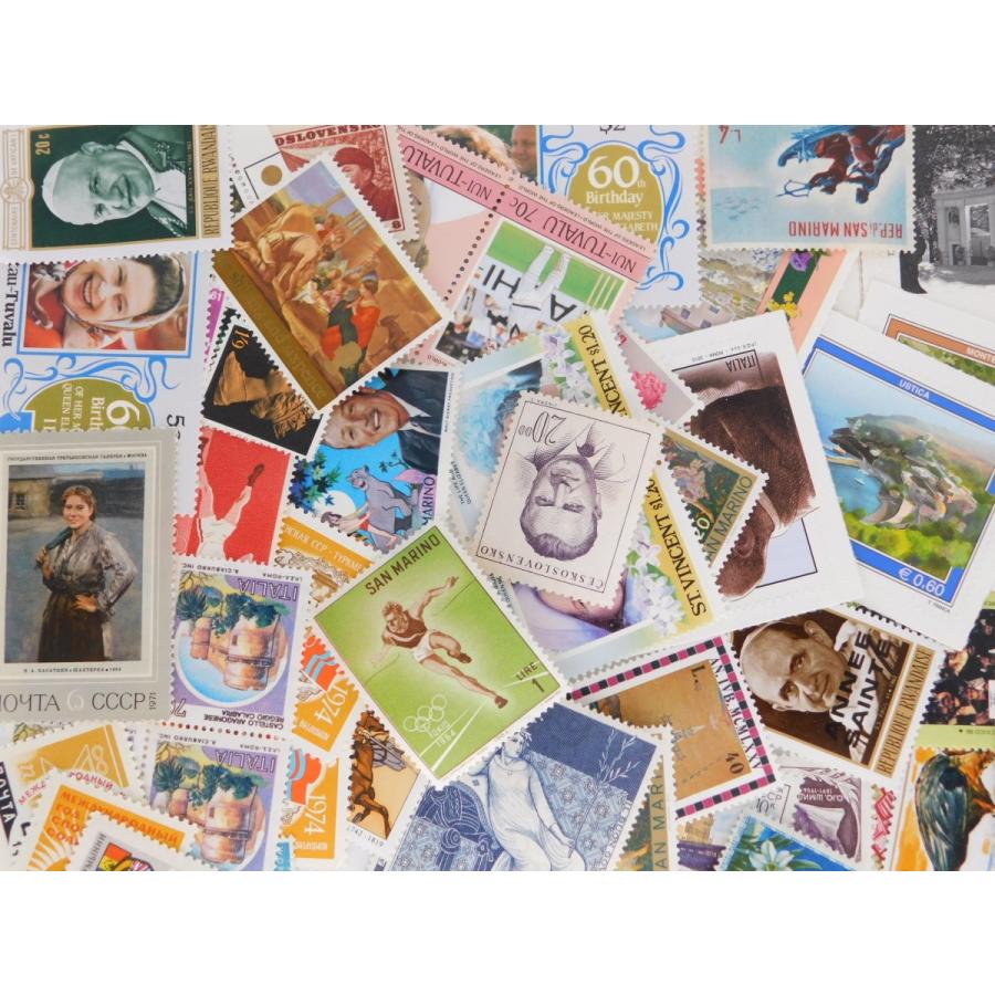 直輸入品激安 未使用 海外切手 世界各国 １０００枚 コラージュ 大型中心 外国切手 外国