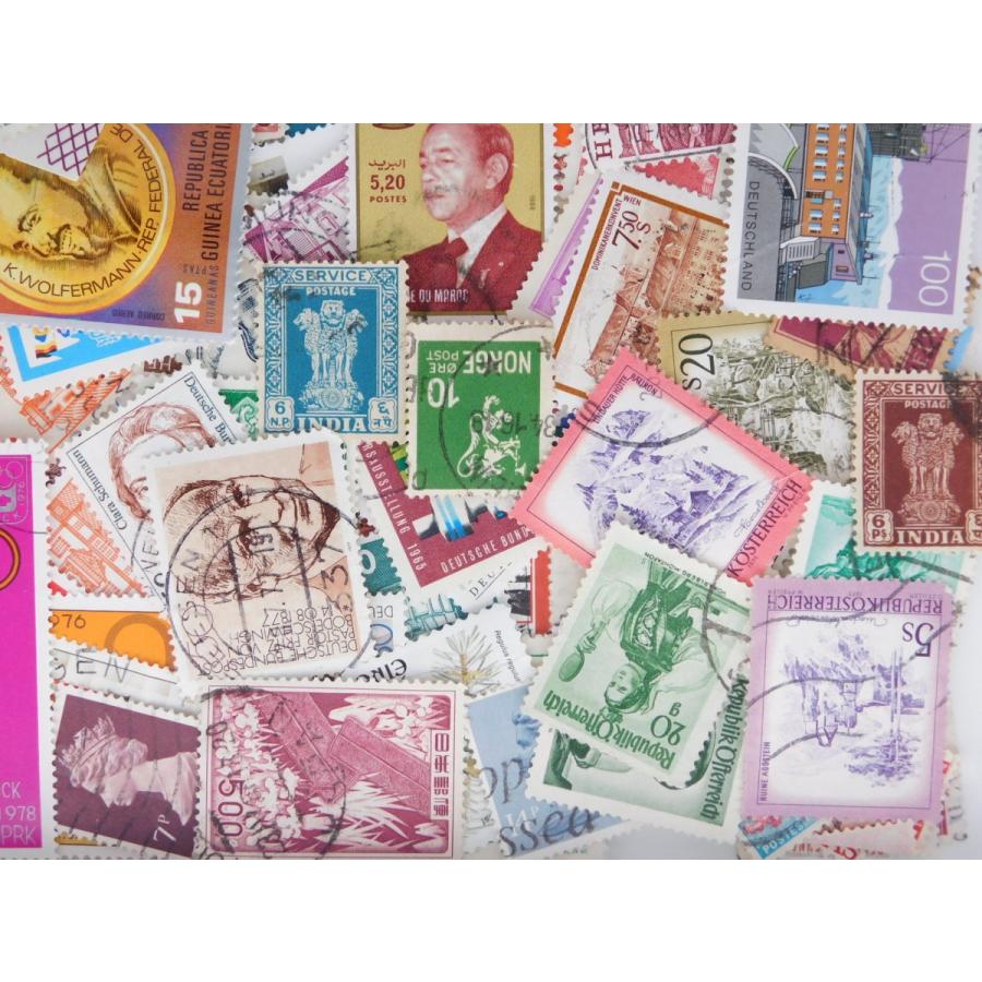 使用済 海外切手 世界各国 100枚 コラージュ 外国切手 : 海外切手の