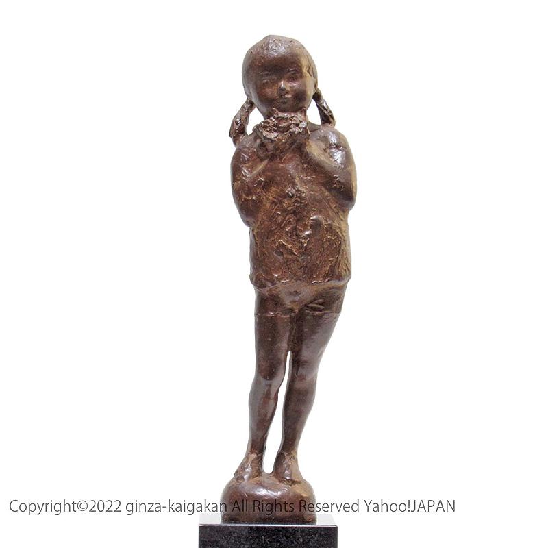 佐藤忠良　男の子　ブロンズ B03446 佐藤忠良 ブロンズ 子供レリーフ像：真作