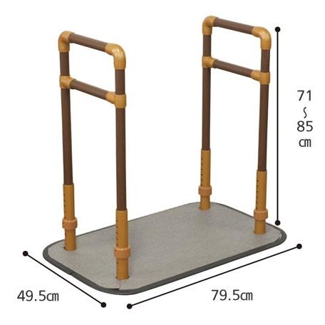 ✨美品✨ 楽起（らっきい）リンク ダブル 両手すり 工事不要置くだけ手すり 【A1417833397】(50336円)