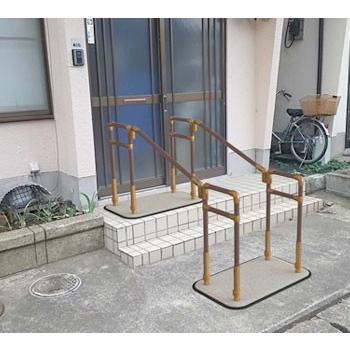 ✨美品✨ 楽起（らっきい）リンク ダブル 両手すり 工事不要置くだけ手すり 【A1417833397】(50336円)