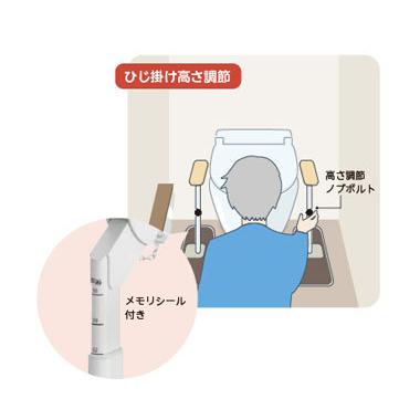 安寿 アットグリップ トイレサポート H S 片側はねあげ 置くだけ洋式トイレ手すり 4 734 1 介護用品スクリオ 通販 Yahoo ショッピング