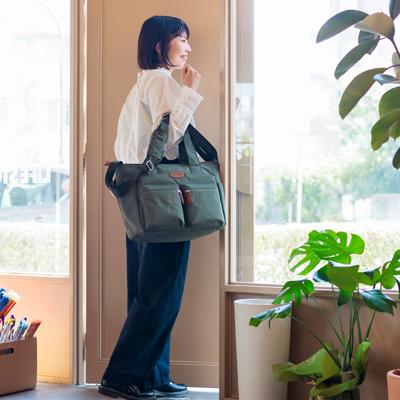 コアルー エバー L 5way 大容量 撥水 A4・PC収納可 訪問看護 ケアマネ 旅行バッグにもおすすめの画像