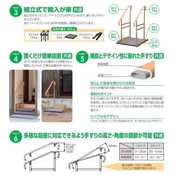 【GIFT付】シコク　ベストサポート手すり　微笑の秋桜　小　633-012　手すり2本タイプ　メーカー直送 (法人様送り専門店) ベルクロ式