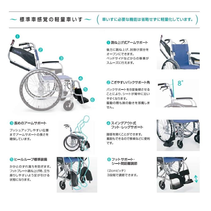 カワムラサイクル (法人様送り専門店) 車いす ふわりすプラス 自走用