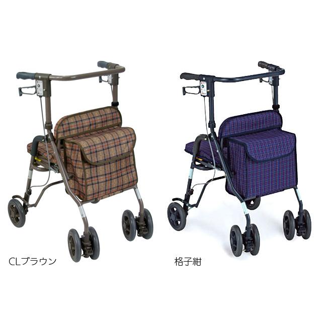 島製作所 歩行車 シンフォニーSP 格子紺・花柄BK・Bチェックブルー・CL