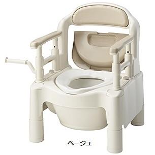 介護トイレ　 アロン化成　 ポータブルトイレ　災害防災　送料無料に変更しました アロン化成 ポータブルトイレ FX-CP ちびくまくん 標準タイプ ベージュ