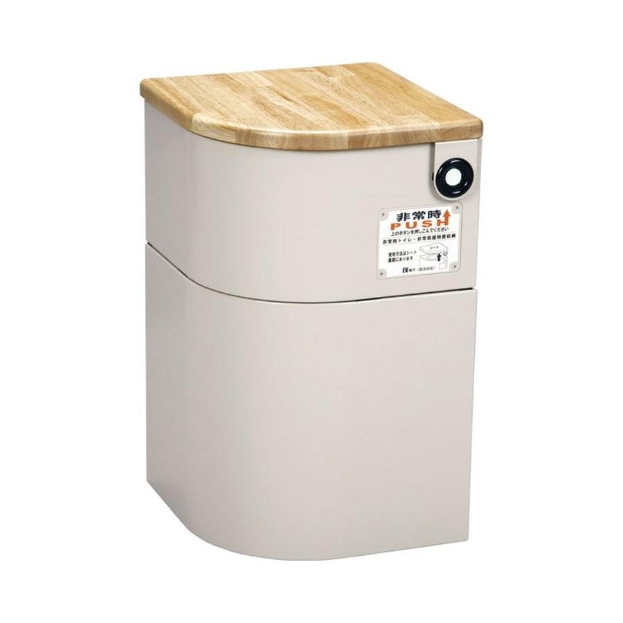 EV椅子 (防災対応) トイレ用品付 天然木 690-611-5 ベージュ シコク