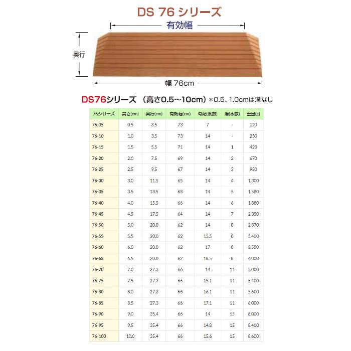 シンエイテクノ ダイヤスロープ DS76-95 高さ9.5cm 76cm幅 段差