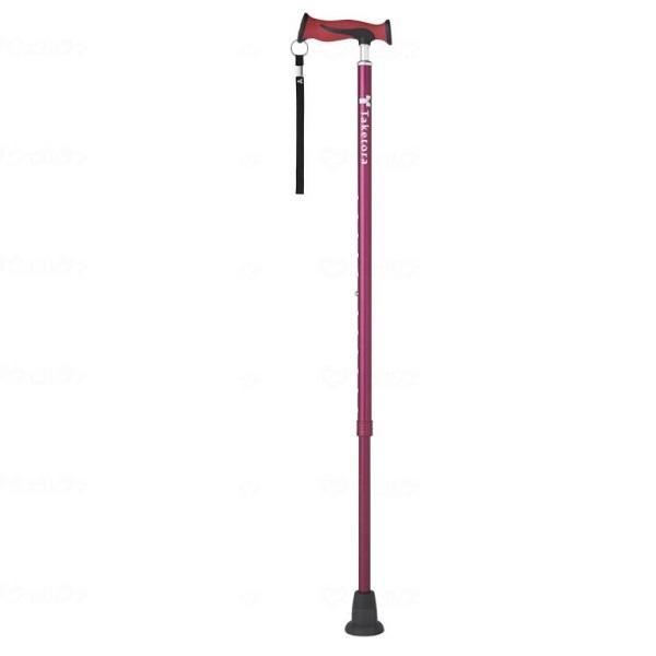 にゃたきち 竹虎 伸縮杖 バンブーステッキ 104942 ワインレッド ステッキ 歩行 お