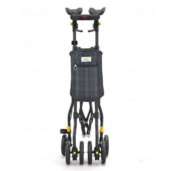 【美品、送料込み】バック付き歩行器　シルバーカー　ヘルシーワン　軽量アルミボディ ヘルシーワン レジェール ペイズリー ｜ シルバーカー・歩行器