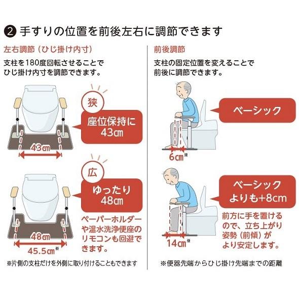 アロン化成 ATTOGRIP アットグリップ トイレサポート H-S 870-087 片側