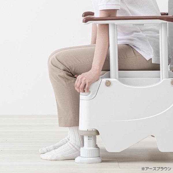 ポータブルトイレ　介護　らくゾウくん　FX-30　安寿 アロン化成　暖房便座・快適脱臭　532-967　ミストブルー_1