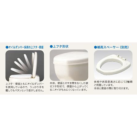 安寿 サニタリエース OD 両用式 533-316 暖房便座タイプ ノーマル アイボリーの画像