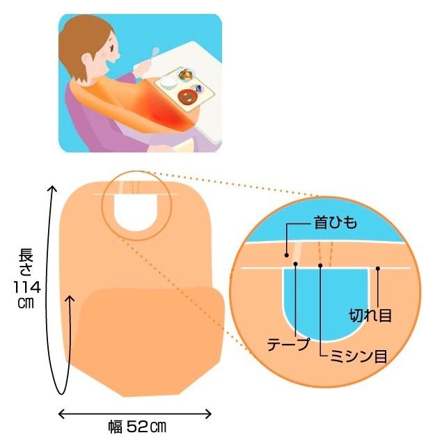 イワツキ　お食事用　ポケットエプロン　ポケロン60枚入　10箱　　600枚 ポケロン 60枚入 イワツキ 使い捨て お食事用ポケットエプロン : 介護