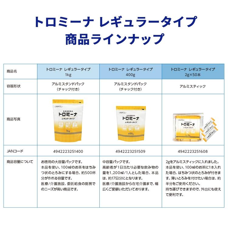 とろみ剤 トロミーナ レギュラータイプ 2g×50本 安定した粘度 ウエル