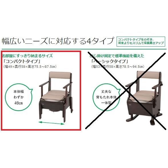 タァミィ【美品】Panasonic 家具調トイレ PN-L23208 木製トイレ ポータブルトイレ 家具調トイレ <座楽> コンパクト