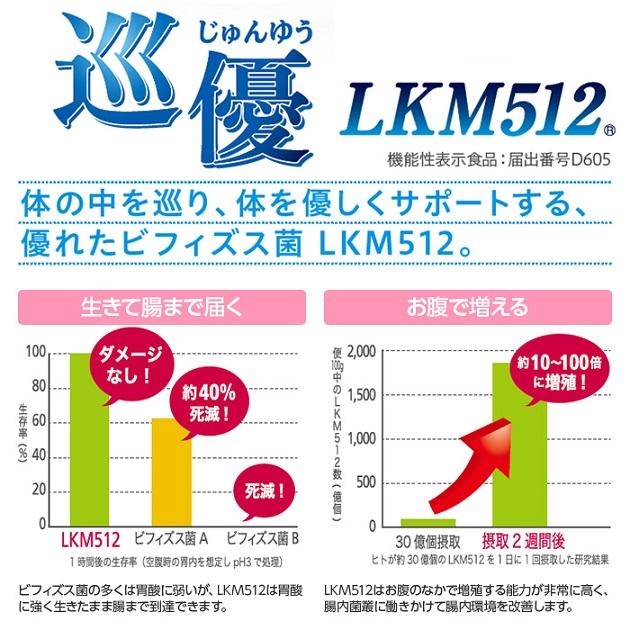 ダブルブーストサプリメント 30包入り アロン化成 巡優 LKM512 ビフィズス菌サプリメント 1g×30包入 3箱