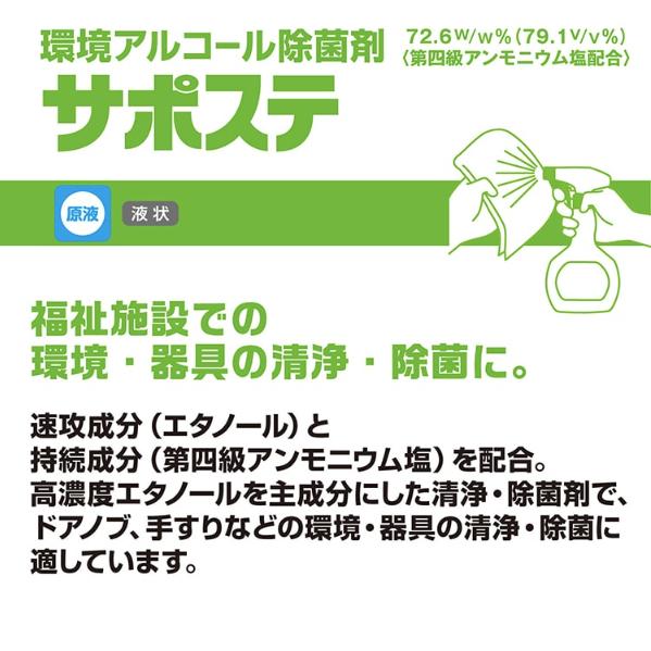 サラヤ サポステ 500ml スプレー付 アルコール除菌剤 SARAYA 4987696415898/41589 | SARAYA | 02