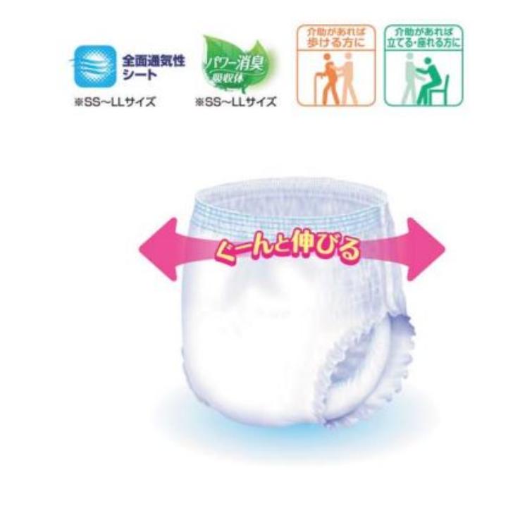 はくパンツレギュラー S 22枚入×4袋 (ケース販売) リフレ/リブドゥ/大人用おむつ/病院用・施設用/4904585029356/17425 | リフレ はくパンツ | 02