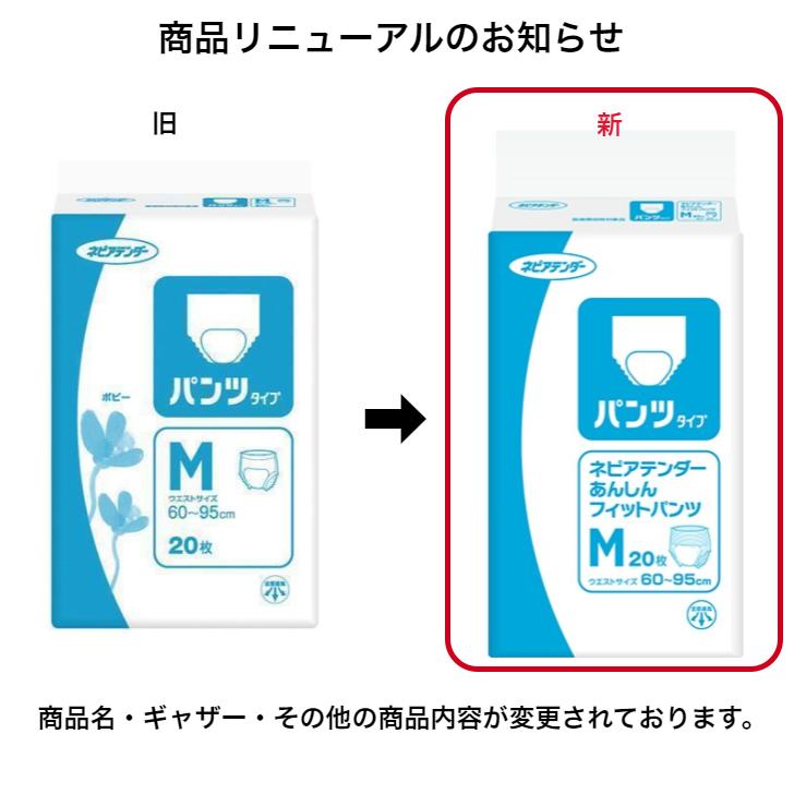 ネピアテンダー あんしんフィットパンツ Ｍサイズ 20枚×4袋 ケース販売 4901121494005/49400 | ネピアテンダー | 01