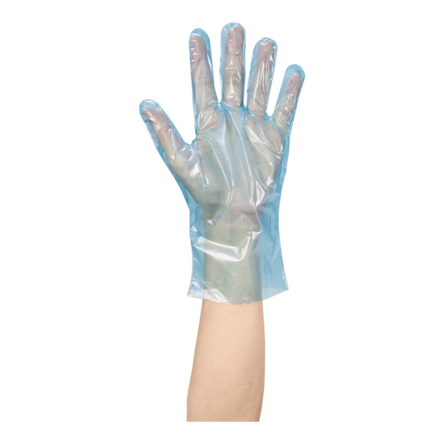 サラヤ エンボス手袋PE 青 Lサイズ 200枚 ポリエチレン手袋 4987696510951/51095 | SARAYA | 01