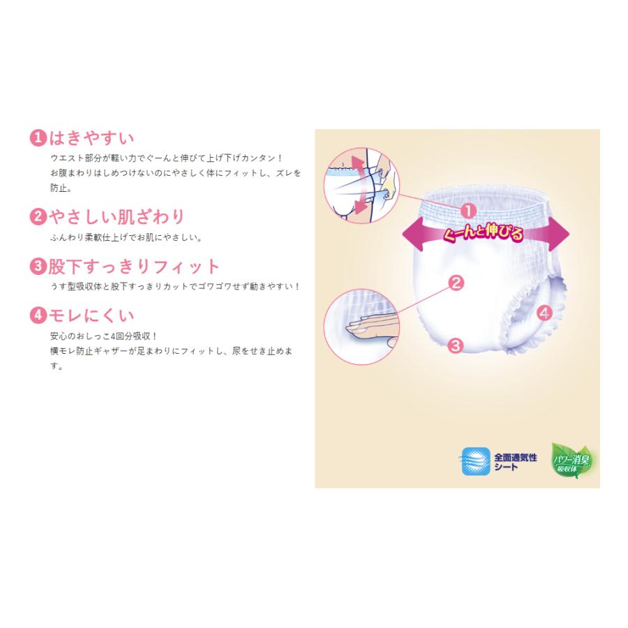 リフレ はくパンツ ジュニア SS 20枚入×16袋(セット販売/計320枚)/リブドゥ/紙おむつ/オムツ/小さめ/4904585012297/17439 | リフレ はくパンツ | 01