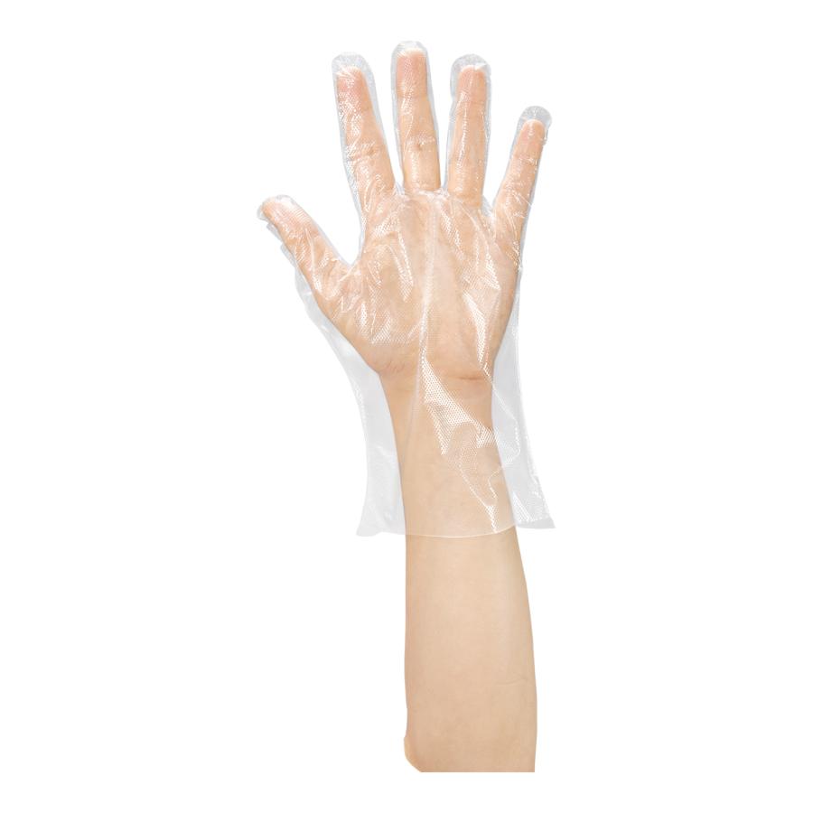 サラヤ エンボス手袋PE クリア S 200枚×20個(ケース販売)  ポリエチレン手袋 4987696511835/51183 | SARAYA | 01