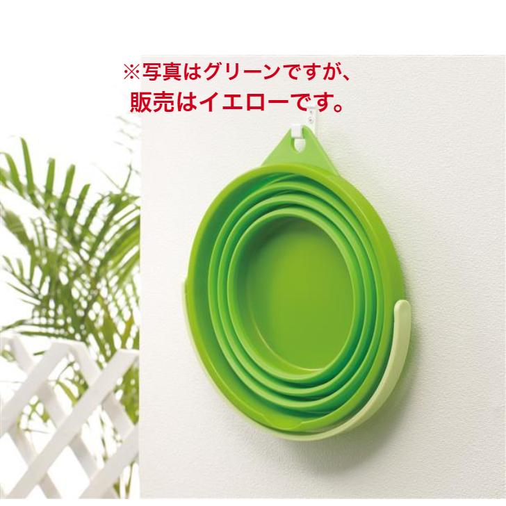 【在庫限り特価】ソフトバケツ8型 イエロー 伊勢藤 折りたたみ コンパクト 4966149484124 |  | 02