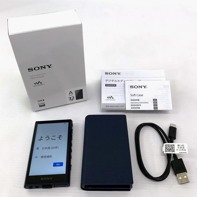 中古】ソニー WALKMAN NW-A306 32GB ブルーケースつき