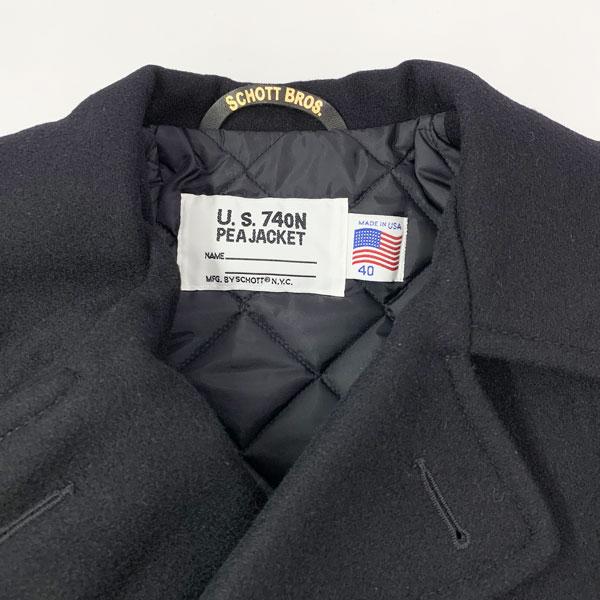 美品》Schott ショット 740US PEACOAT メルトンウールピーコート/日本